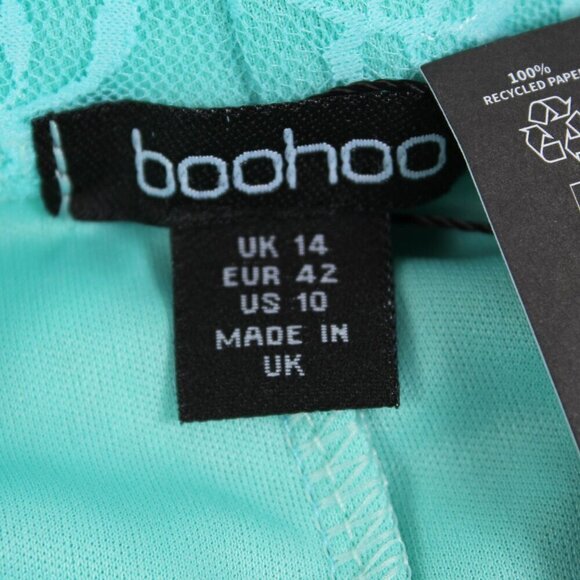 NWT Boohoo Turquoise Lace Booty Shorts US 10 - Picture 6 of 7